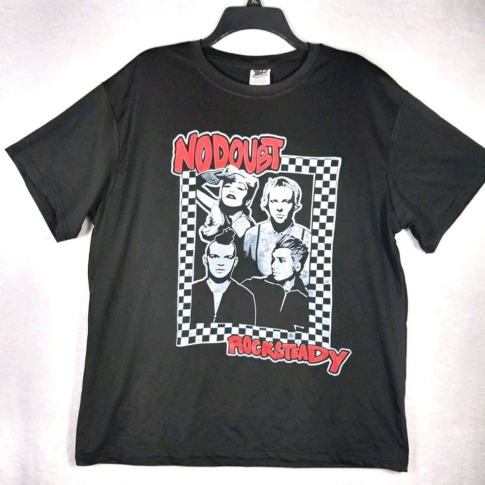 No Doubt Rock Steady Graphic T-Shirt XL Black Gwen Stefani Band Tee #E76